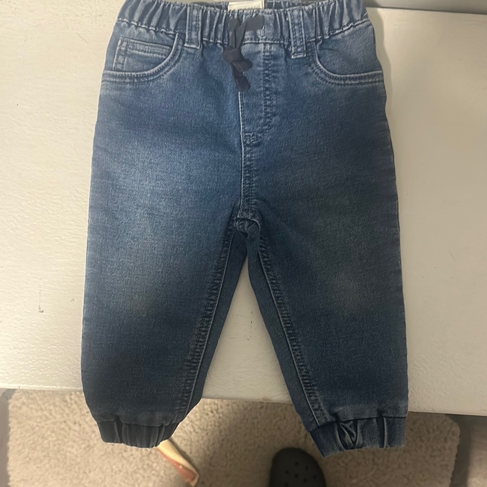 First Impressions Blue Elastic Waist Jeans